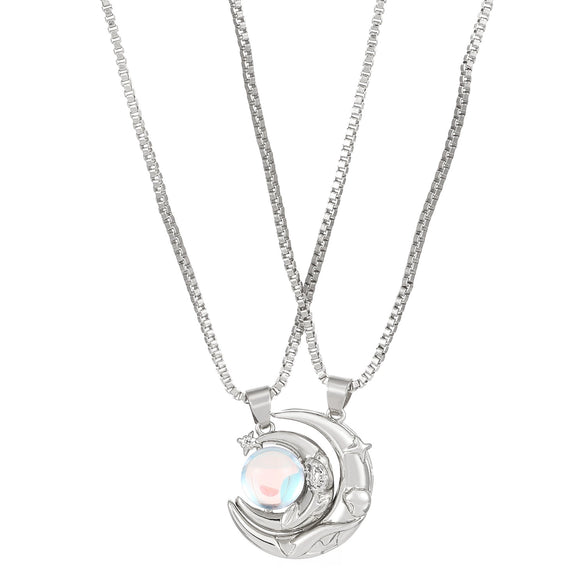 Ins Style Jewelry Set For Women With Sun Moon And Stars Pattern Copper With Set Diamonds And Rhinestones