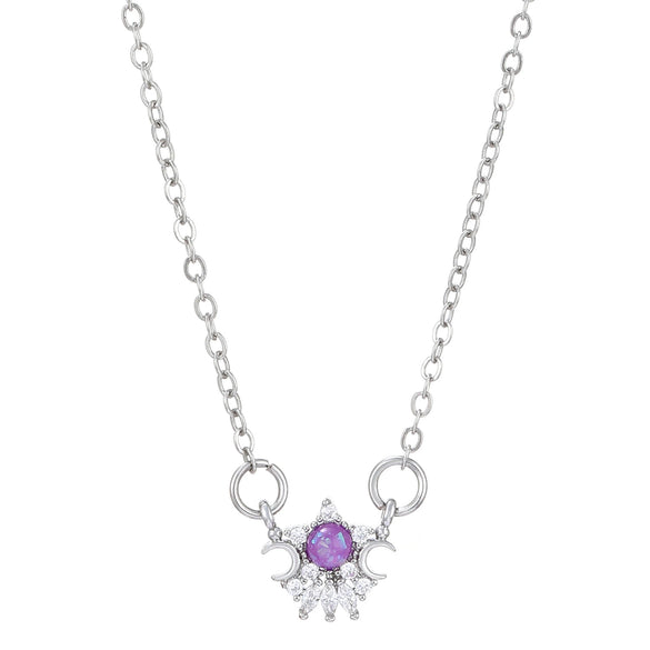 Ins Style Jewelry Set For Women With Sun Moon And Stars Pattern Copper With Set Diamonds And Rhinestones