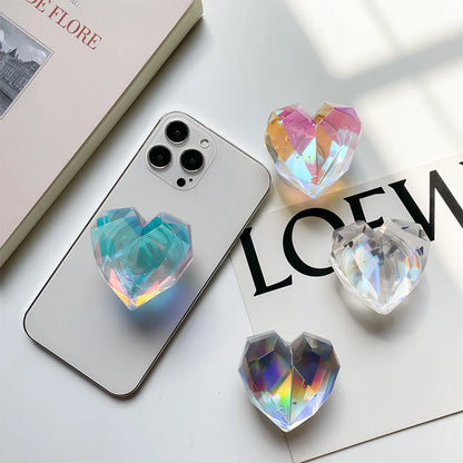 Ins Style Laser Love Creative Colorful Paste Retractable Mobile Phone Holder