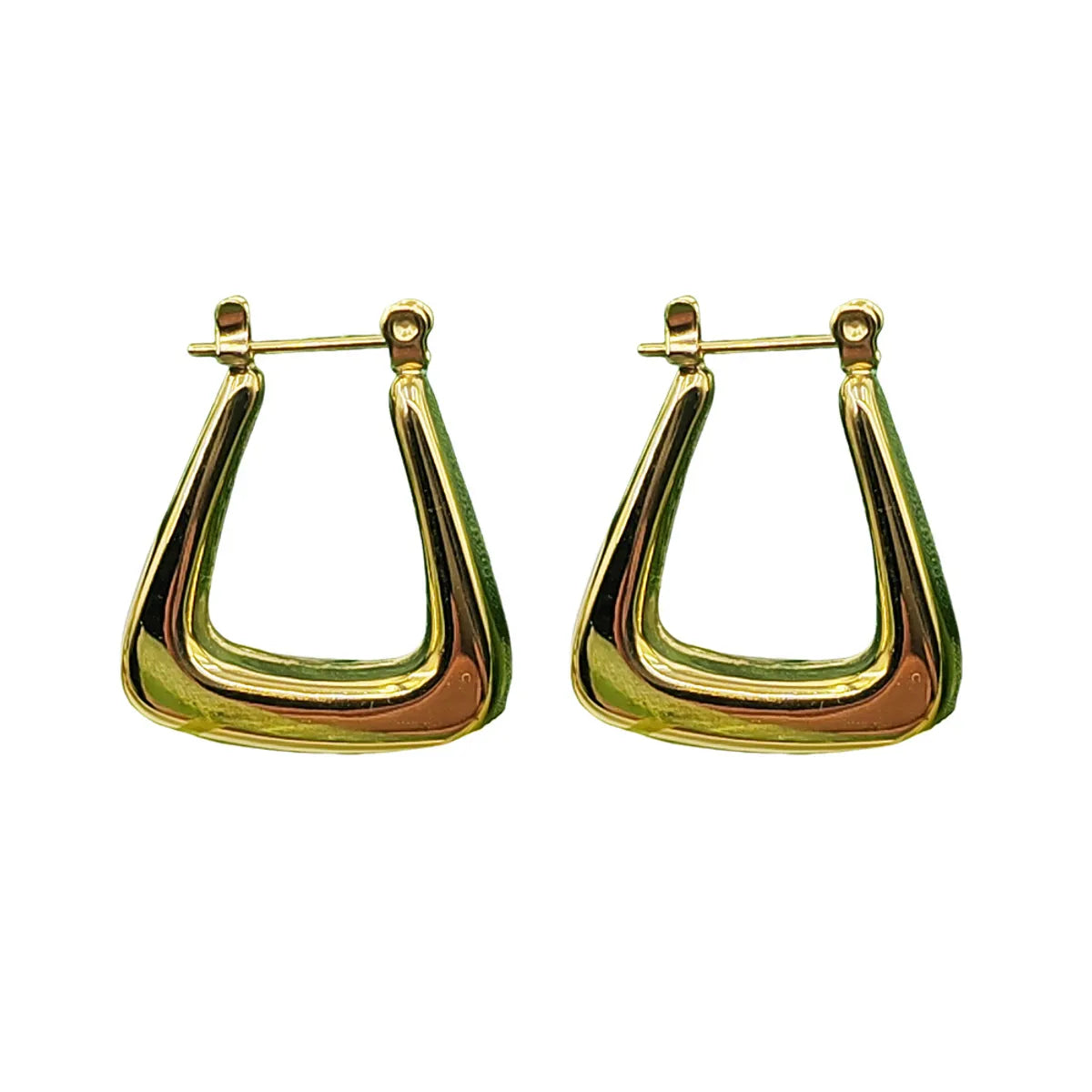 Ins Style Simple Style Trapezoid Titanium Steel Plating Earrings