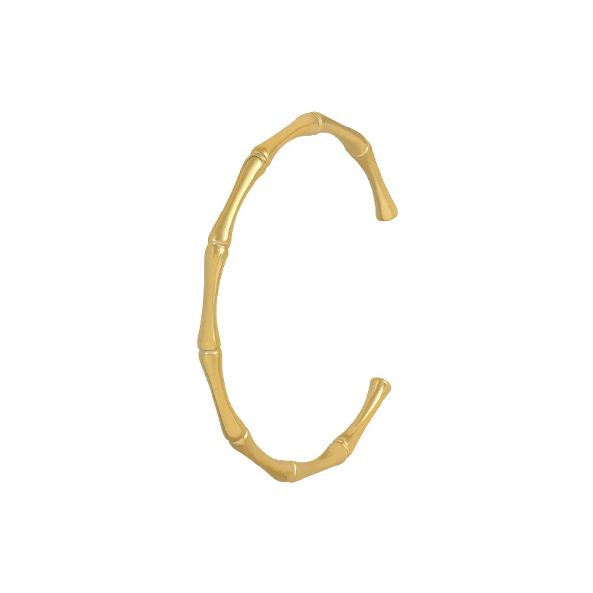 Ins Style Solid Color Titanium Steel Copper Gold Plated Bangle In Bulk