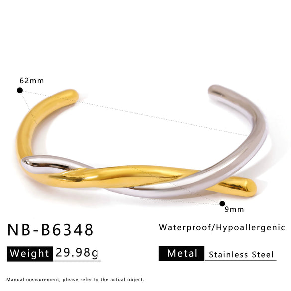 Ins Style Stainless Steel Bracelet With Diamonds And Colorful Zircons 18K Gold Plated