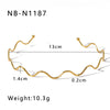 Ins Style Stainless Steel 18K Gold Plated Wavy Sunflower Bow Pearl Pendant Simple Necklace With Vacuum Plating In Furnace For Women