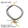 Ins Style Stainless Steel 18K Gold Plated Wavy Sunflower Bow Pearl Pendant Simple Necklace With Vacuum Plating In Furnace For Women