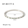 Ins Style Stainless Steel Platinumplated Heartshaped Inlaid Zircon Square Diamond Electroplated Bracelet