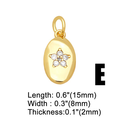 Ins Style Star Moon Copper Plating Inlay Zircon 18k Gold Plated Pendants Jewelry Accessories