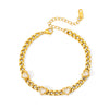 Ins Style Unique Design Simple Connection Gold Plated Stainless Steel Bracelet With Heart Shape And Geometric Shape For Women And Unisex