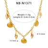 Ins Style Women's Stainless Steel And 18K Necklace With Heart Shape Geometric And Animal Zodiac Pendants Furnace Vacuum Plated 18K Spring Buckle Diy Jewelry Accessories