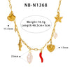 Ins Style Women's Stainless Steel And 18K Necklace With Heart Shape Geometric And Animal Zodiac Pendants Furnace Vacuum Plated 18K Spring Buckle Diy Jewelry Accessories