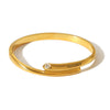 Ins Trendy Minimalist Diamond Design Sense Titanium Steel Irregular Bracelet With 18K Gold Vacuum Plating