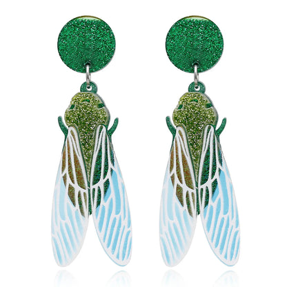 Insect Acrylic Earrings Cicada Earrings Summer Fashion Korea Fresh Sweet Earrings Wholesale