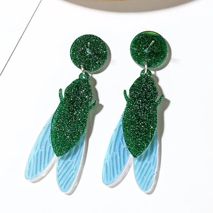 Insect Acrylic Earrings Cicada Earrings Summer Fashion Korea Fresh Sweet Earrings Wholesale