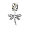 Insect Dragonfly Butterfly Firefly Charm Beads Jewelry Bracelet Silver Plated Original Design Dripping Oil Women's