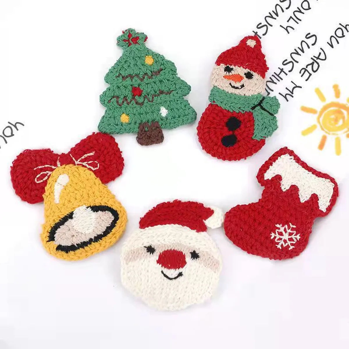 Internet Celebrity Cute Christmas Knitted Hairpin  Simple New Year Hairpin Korean Style Broken Hairpin Side Clip Autumn And Winter Hair Accessories For Women