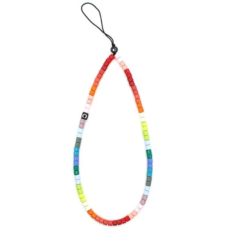 Internet Celebrity Hot Sale Anti-Lost Mobile Phone Charm Rainbow Mobile Phone Charm Same Enamel Beads Diy Mobile Phone Lanyard Factory Direct Sales