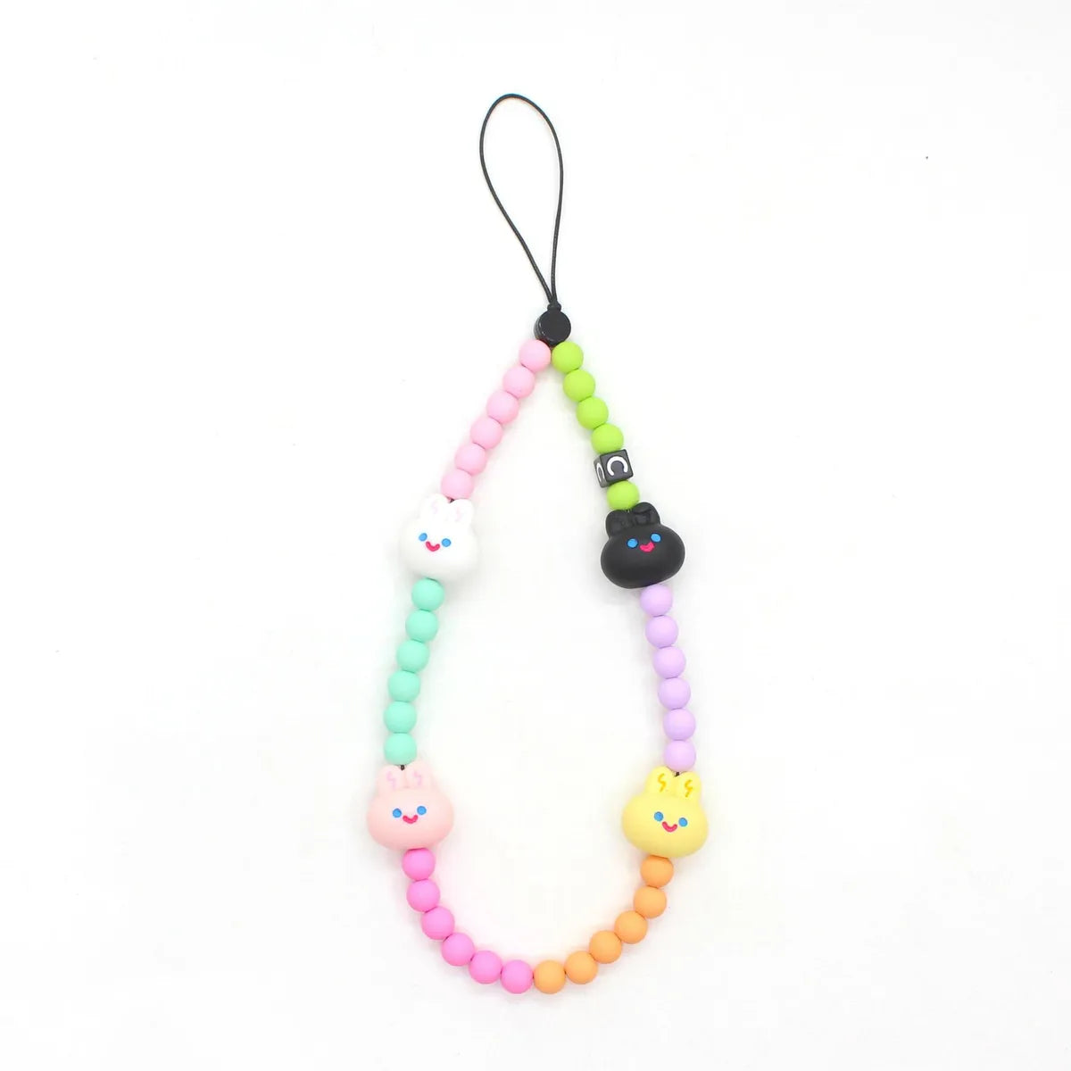 Internet Celebrity Hot Sale Anti-Lost Mobile Phone Charm Rainbow Mobile Phone Charm Same Enamel Beads Diy Mobile Phone Lanyard Factory Direct Sales