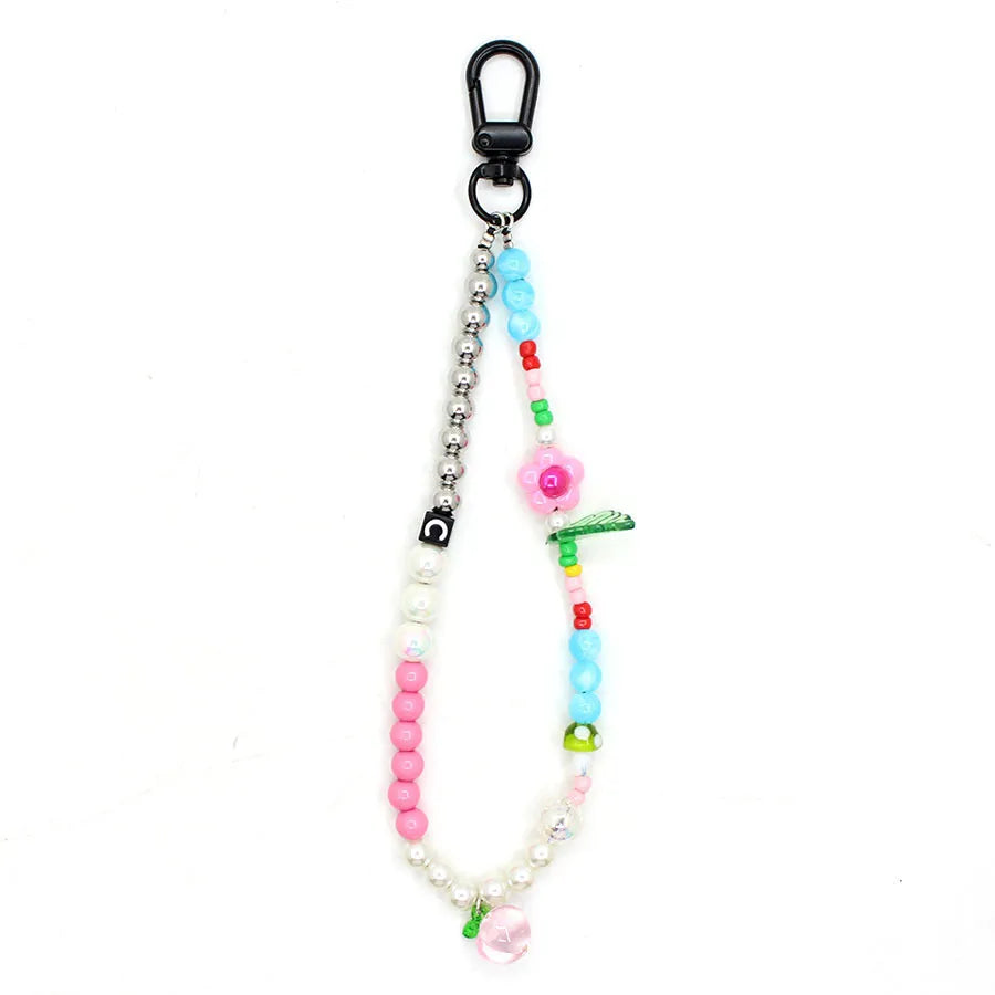 Internet Celebrity Hot Sale Anti-Lost Mobile Phone Charm Rainbow Mobile Phone Charm Same Enamel Beads Diy Mobile Phone Lanyard Factory Direct Sales