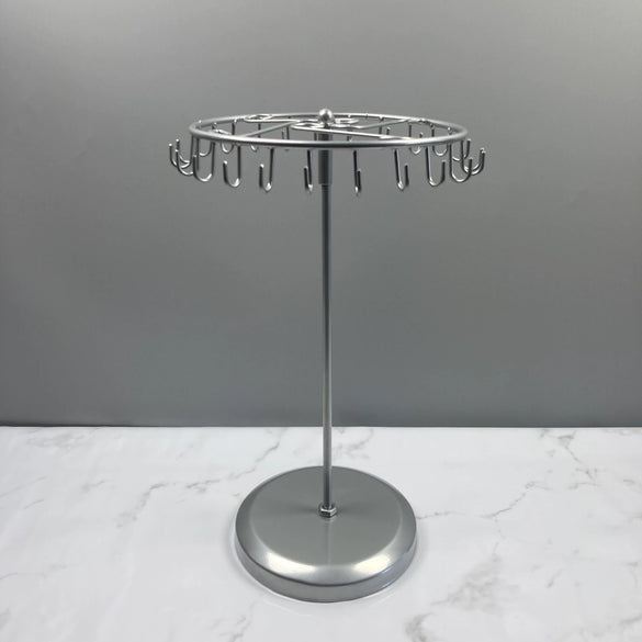 Iron Jewelry Rack Rotating Necklace Display Rack Stall Jewelry Display Rack Detachable Earrings Rack Jewelry Storage Rack