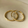 Iron Round Statement Earrings With Electroplated Finish Exaggerated Minimalist Cool Style Fashion Jewelry Wholesale