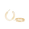 Irregular Geometric Copper Hoop Drop Earrings For Women Simple Distinctive Metal Ear Stud Earrings