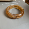 Irregular Geometric Round Opening Handmade Acrylic Bracelet Simple All Match High End Fashion