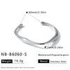 Irregular Geometric Stainless Steel Bracelet With 18K Vacuum Plated Finish Simple Elegant Non Fading Fashion Jewelry For Women