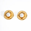 Irregular Goose Egg Pearl Stainless Steel Jewelry Set With Pvd Furnace Vacuum Real Gold Plating For Women