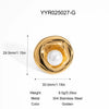 Irregular Goose Egg Pearl Stainless Steel Jewelry Set With Pvd Furnace Vacuum Real Gold Plating For Women