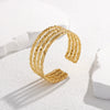 Irregular Pattern Open Titanium Steel Bracelet With Electroplating Treatment High End Sense Non Fading All Match Stainless Steel Bracelet