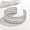 Irregular Pattern Open Titanium Steel Bracelet With Electroplating Treatment High End Sense Non Fading All Match Stainless Steel Bracelet