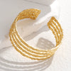 Irregular Pattern Open Titanium Steel Bracelet With Electroplating Treatment High End Sense Non Fading All Match Stainless Steel Bracelet