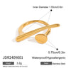 Irregular Stainless Steel Ring And Titanium Steel Bracelet With Geometric Design And Electroplating For Women