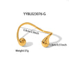 Irregular Water Drop Titanium Steel And Stainless Steel Bracelet With Vacuum Real Gold Pvd Electroplating