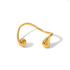 Irregular Water Drop Titanium Steel And Stainless Steel Bracelet With Vacuum Real Gold Pvd Electroplating
