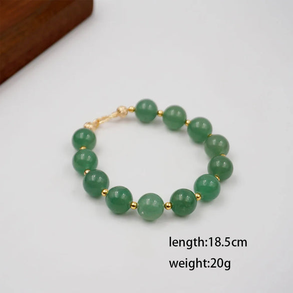 Jade Copper Gold Plated Classical Classic Style Beaded Geometric Bracelets Necklace