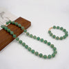 Jade Copper Gold Plated Classical Classic Style Beaded Geometric Bracelets Necklace