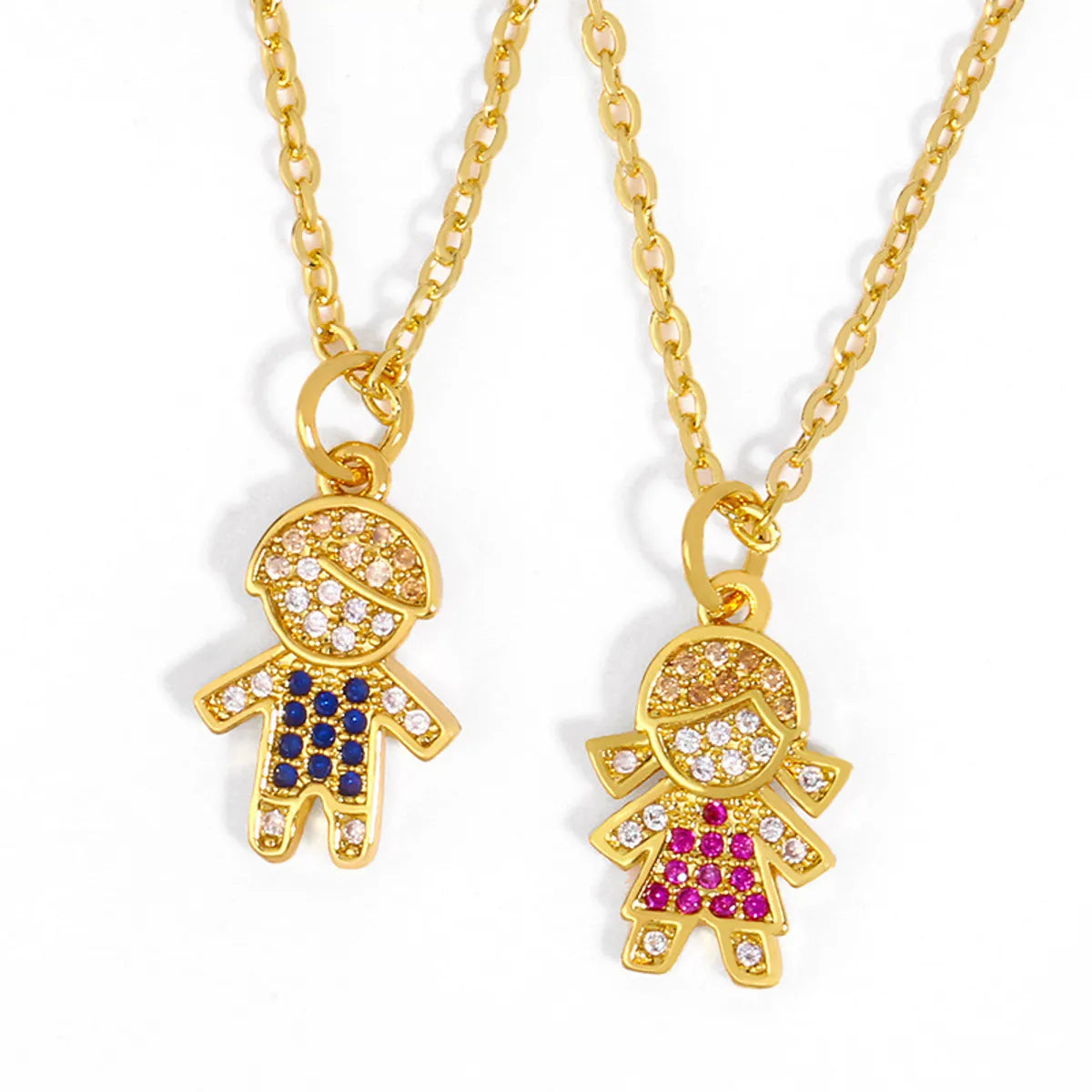 Fashion Cartoon Character 18k Gold Plated Necklace In Bulk