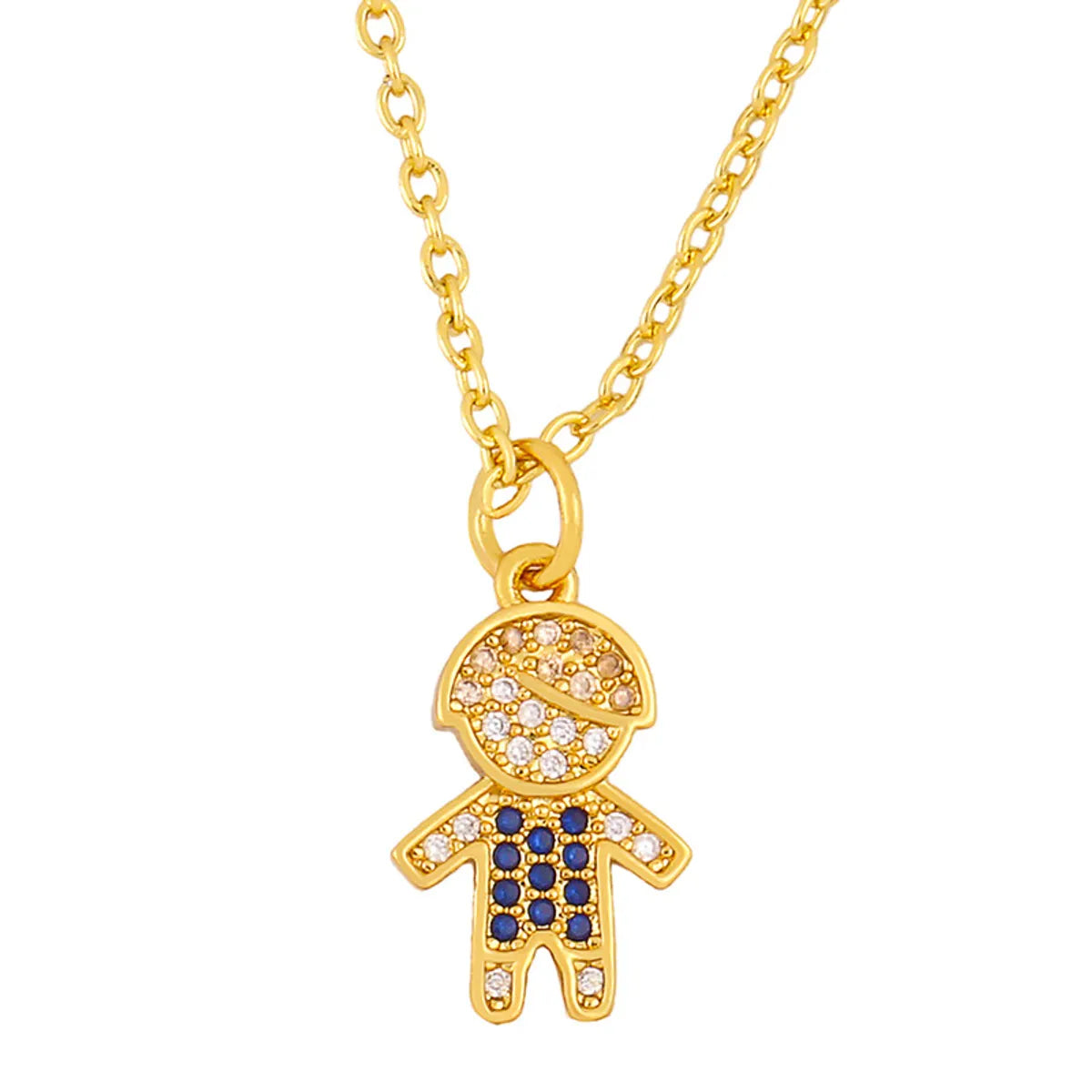 Fashion Cartoon Character 18k Gold Plated Necklace In Bulk