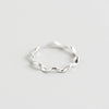 Japanese And Korean Style S925 Sterling Silver Ins Style Geometric Twisted Mobius Very Simple And Fine Little Finger Ring All-Match Silver Ring Bracelet