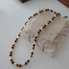 Japanese Style Geometric Natural Stone Freshwater Pearl Necklace In Bulk