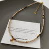 Japanese Style Geometric Natural Stone Freshwater Pearl Necklace In Bulk