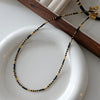 Japanese Style Geometric Natural Stone Freshwater Pearl Necklace In Bulk