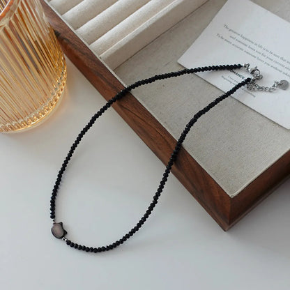 Japanese Style Geometric Natural Stone Freshwater Pearl Necklace In Bulk