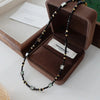 Japanese Style Geometric Natural Stone Freshwater Pearl Necklace In Bulk