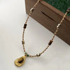 Japanese Style Geometric Natural Stone Freshwater Pearl Necklace In Bulk