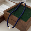 Japanese Style Geometric Natural Stone Freshwater Pearl Necklace In Bulk