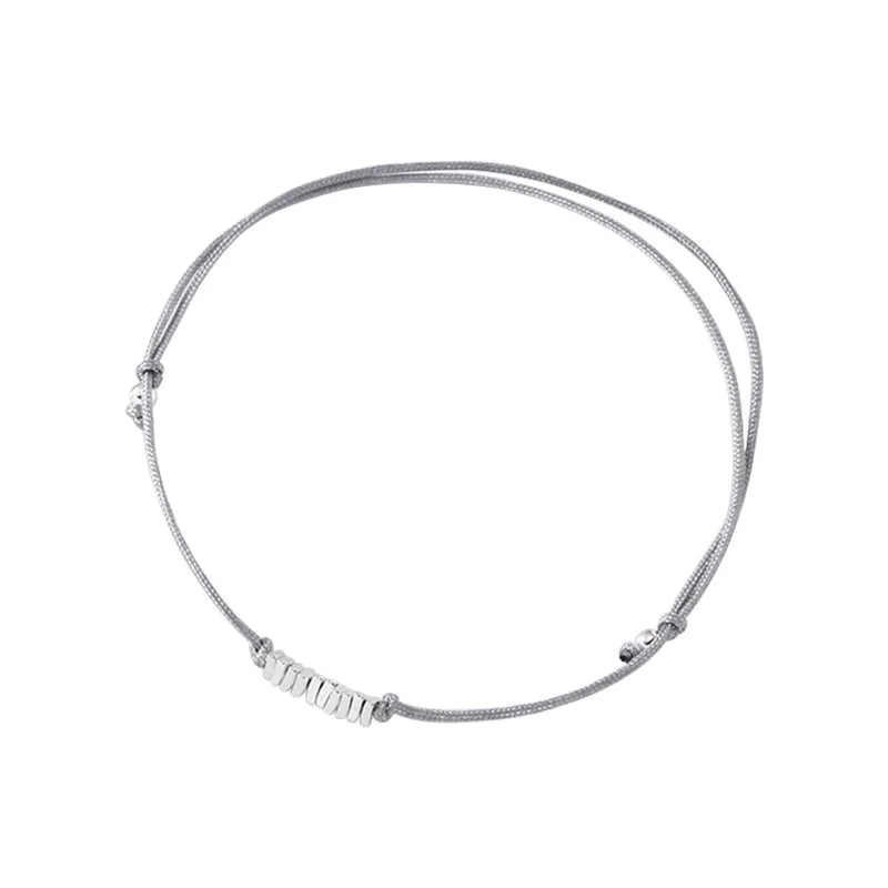 Japanese Style Round Sterling Silver Rope Bracelets