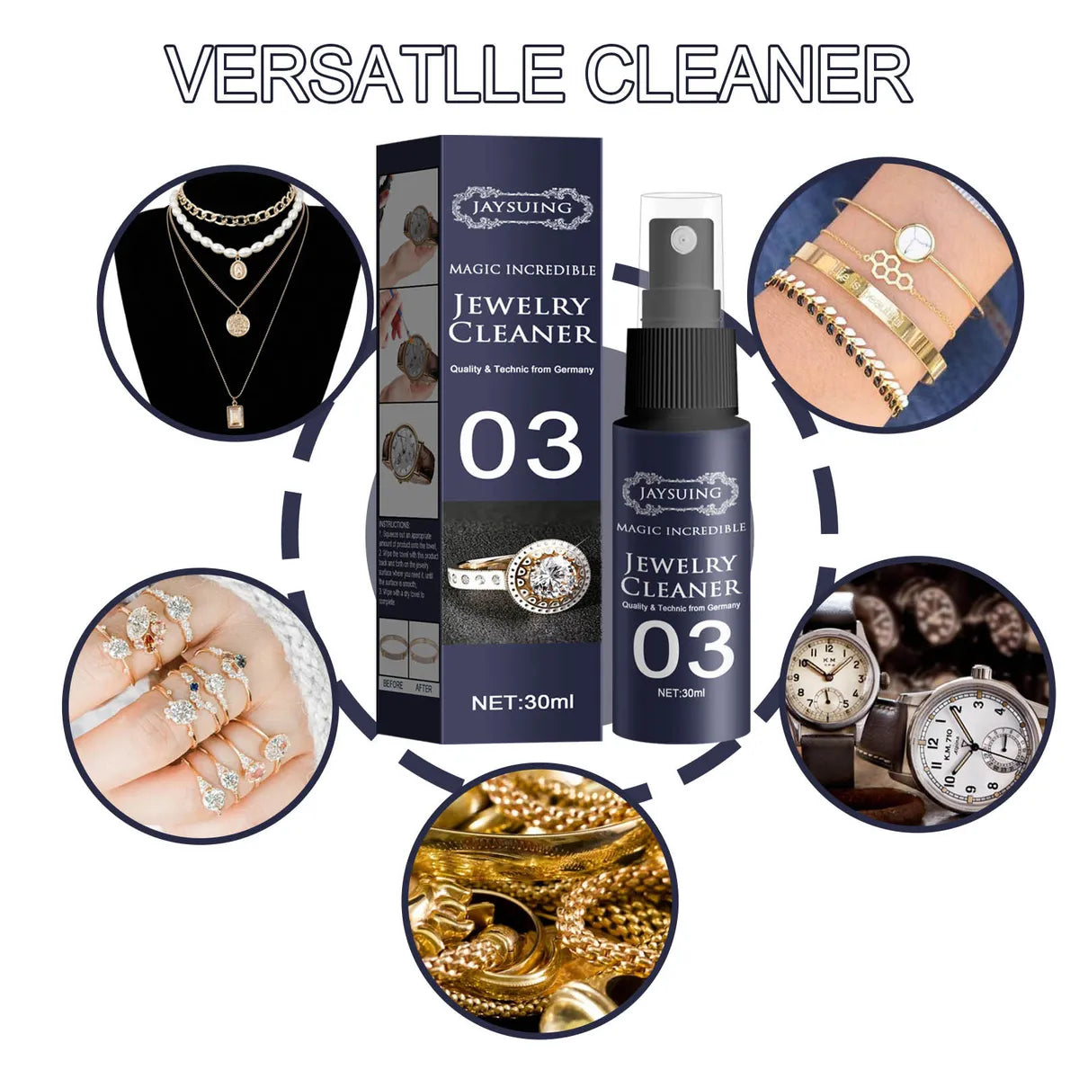 Jewelry Maintenance Cleaning Spray Cleaning Gold Diamond Ring Derusting