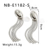 Jellyfish Shaped Tassel Chain Earrings For Women Stainless Steel 18K Gold Vacuum Plated In Furnace With Geometric Design