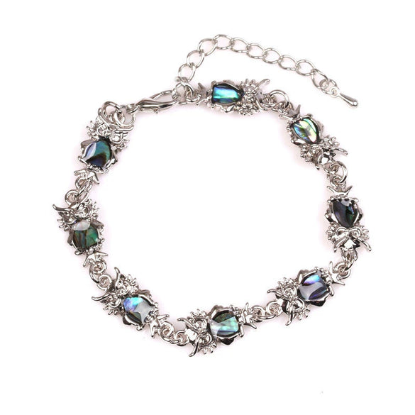 Jewelry Abalone Shell Animal Turtle Owl Dual Use Bracelet Anklet